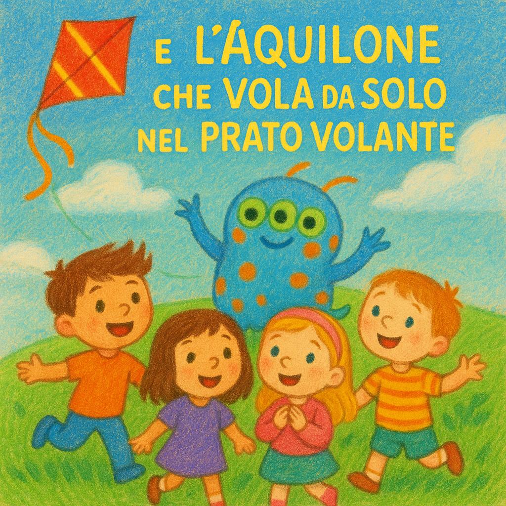Ale e l'Aquilone che Vola da Solo nel Prato Volante