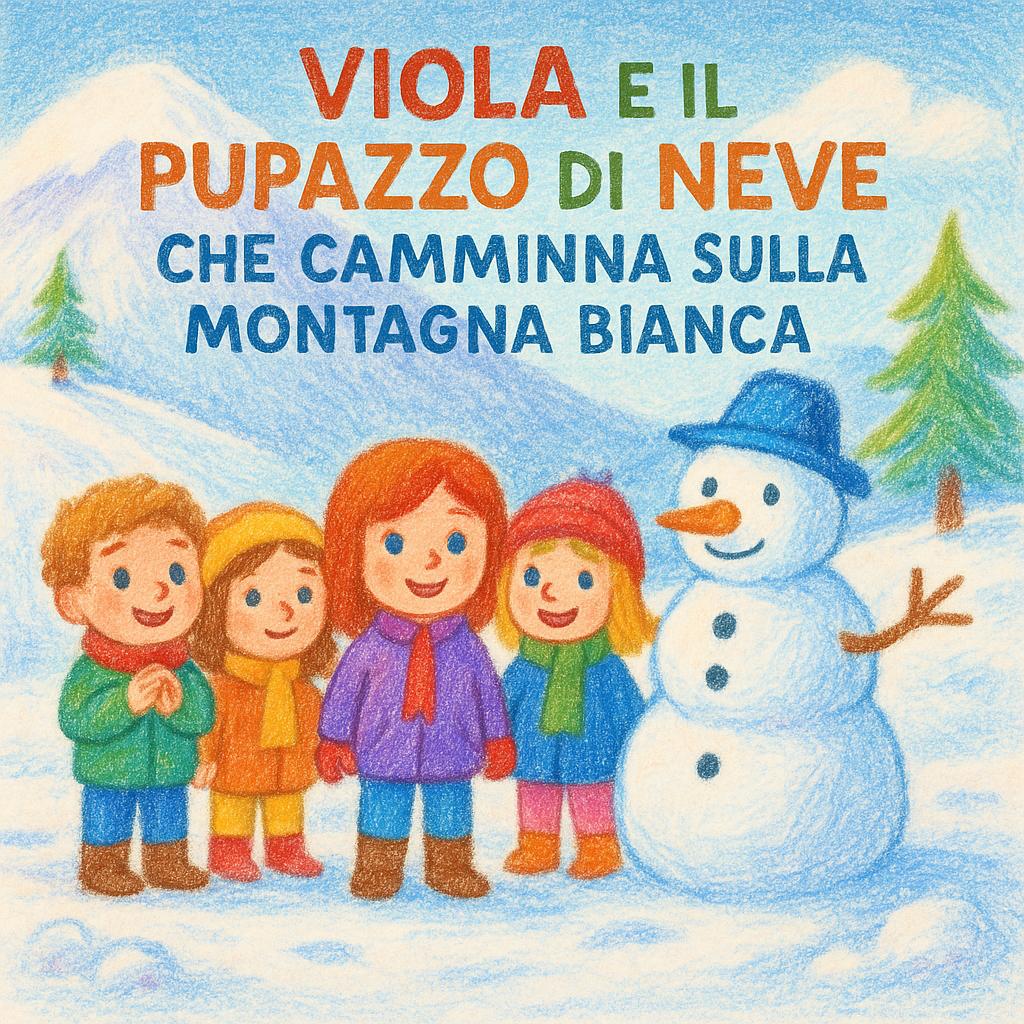 Viola e il Pupazzo di Neve che Cammina sulla Montagna Bianca