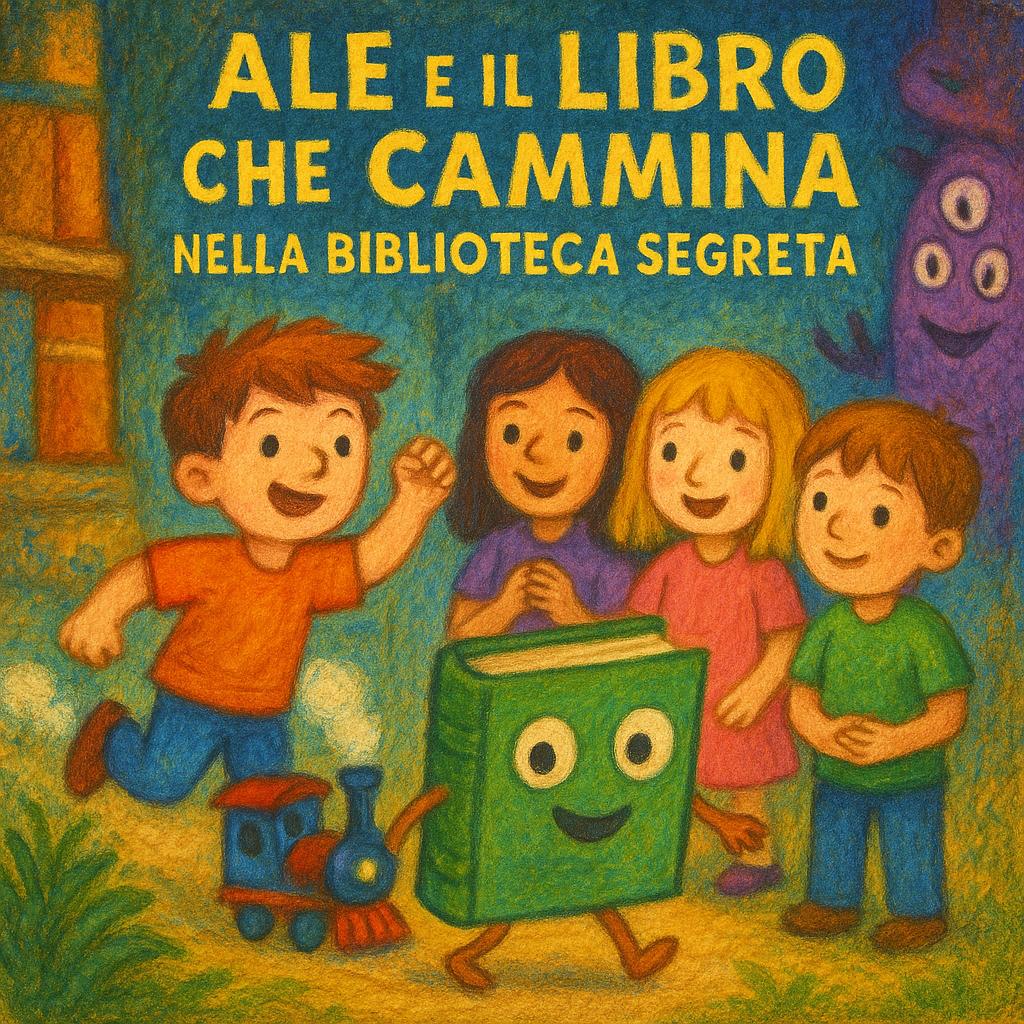 Ale e il Libro che Cammina nella Biblioteca Segreta