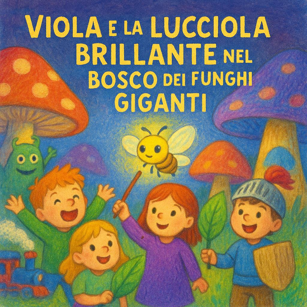 Viola e la Lucciola Brillante nel Bosco dei Funghi Giganti