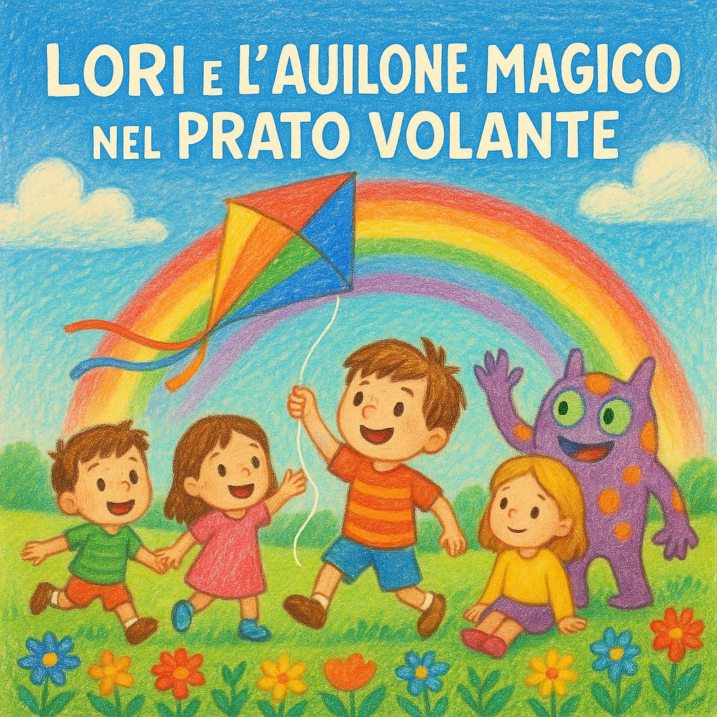 Lori e l'Aquilone Magico nel Prato Volante